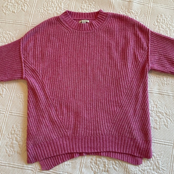AE Oversized Dreamspun Crew Neck Sweater Barbie Pink Small - Picture 7 of 16